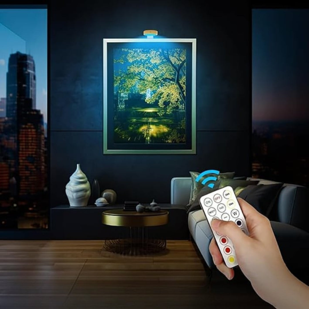 GlowFrame - 13の照明モードを備えた磁気絵画ライト ( 3個入り )