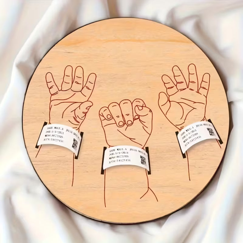 BirthMark - 木製誕生ブレスレットプレート