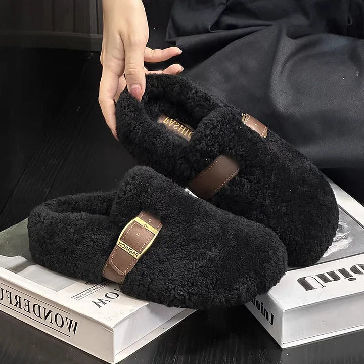 Zilvia - フェアリー風 暖かいラムウールシューズ