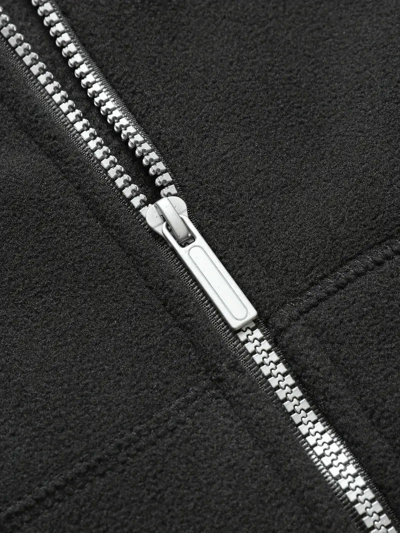 Aubin - ロングスリーブ ジップアップ フード付きパーカー（ポケット付き）