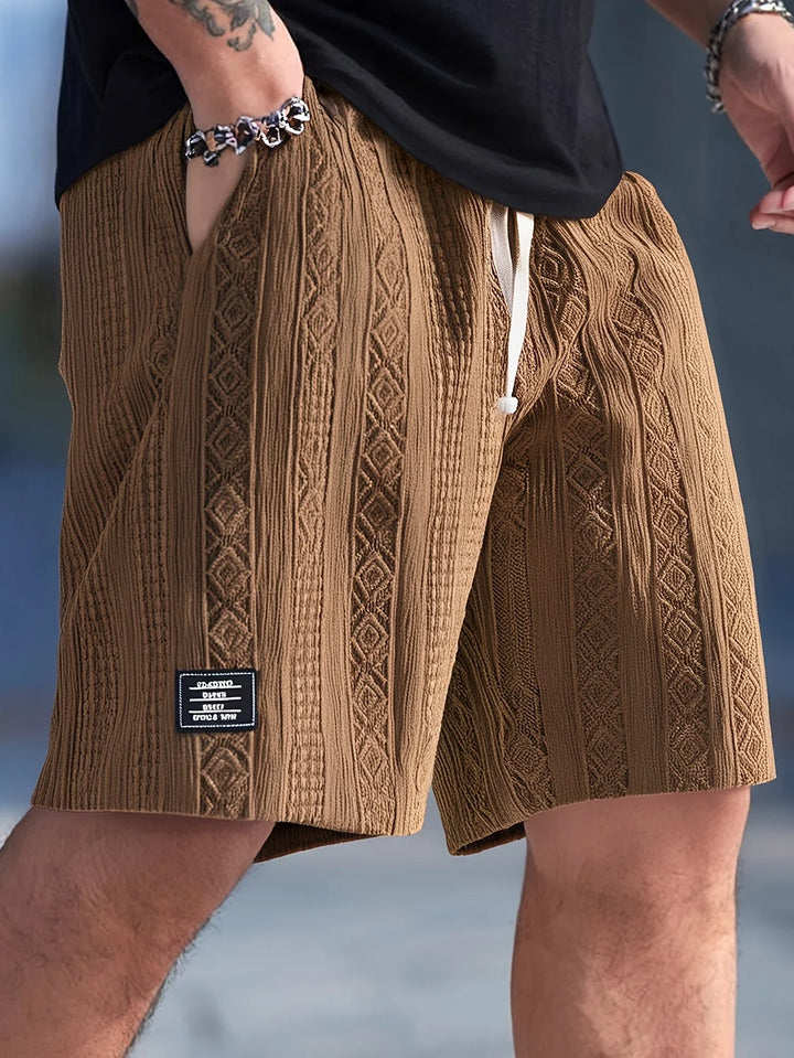 Andrew - 調整可能なドローストリングウエストのショートパンツ