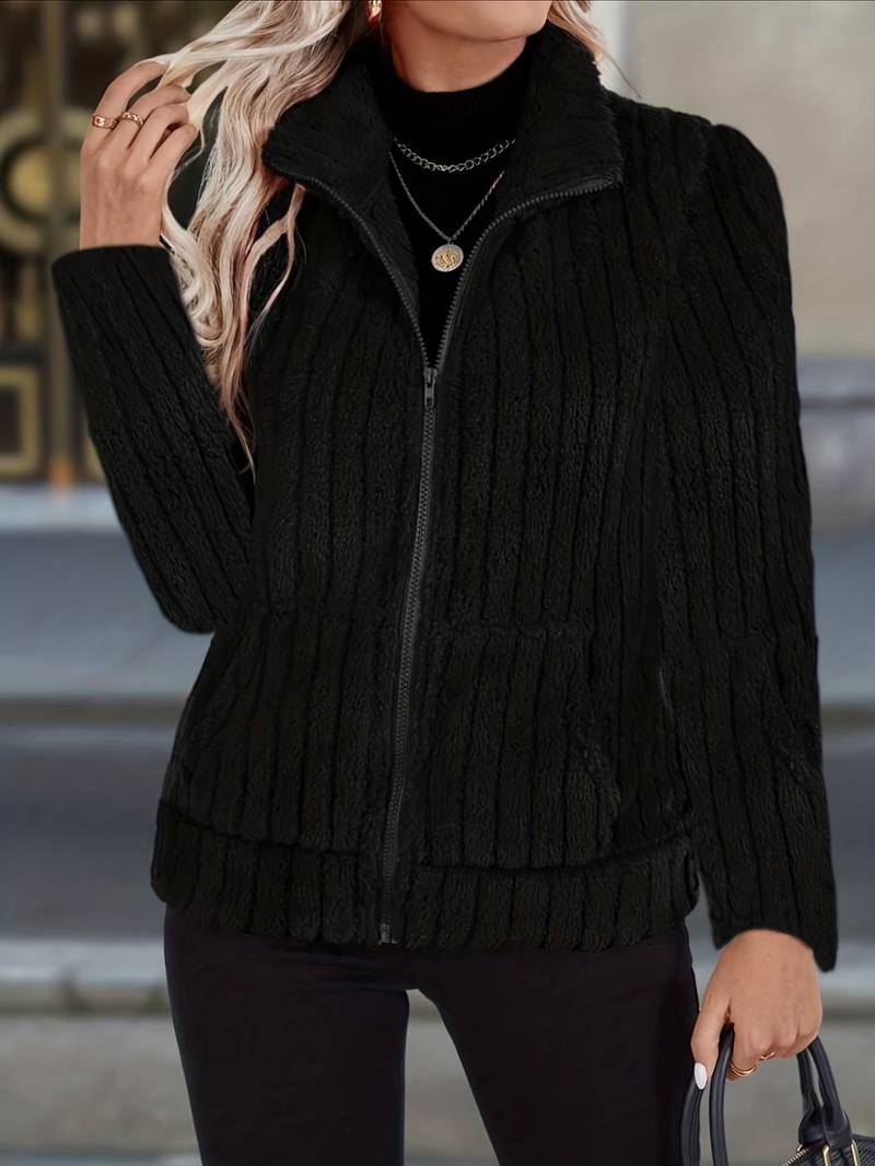 Zoharia - ポケット付きスタイリッシュな長袖冬用ジャケット