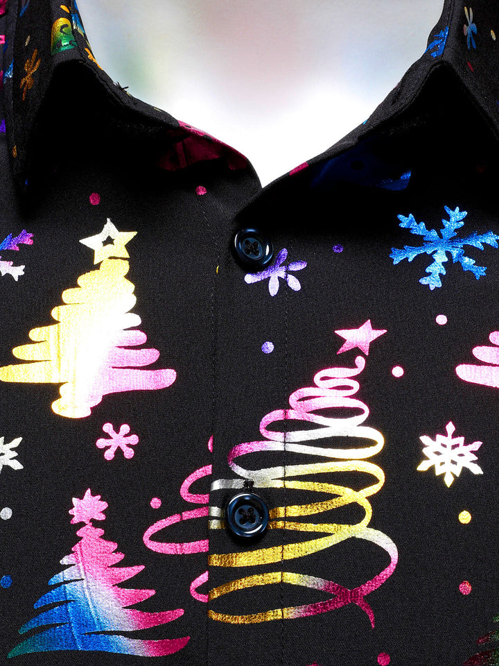 Barrett - ルド クリスマスプリント レギュラーフィット ブラック 長袖シャツ