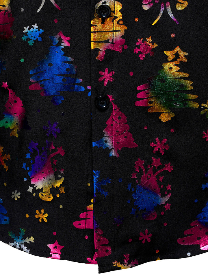 Barrett - ルド クリスマスプリント レギュラーフィット ブラック 長袖シャツ