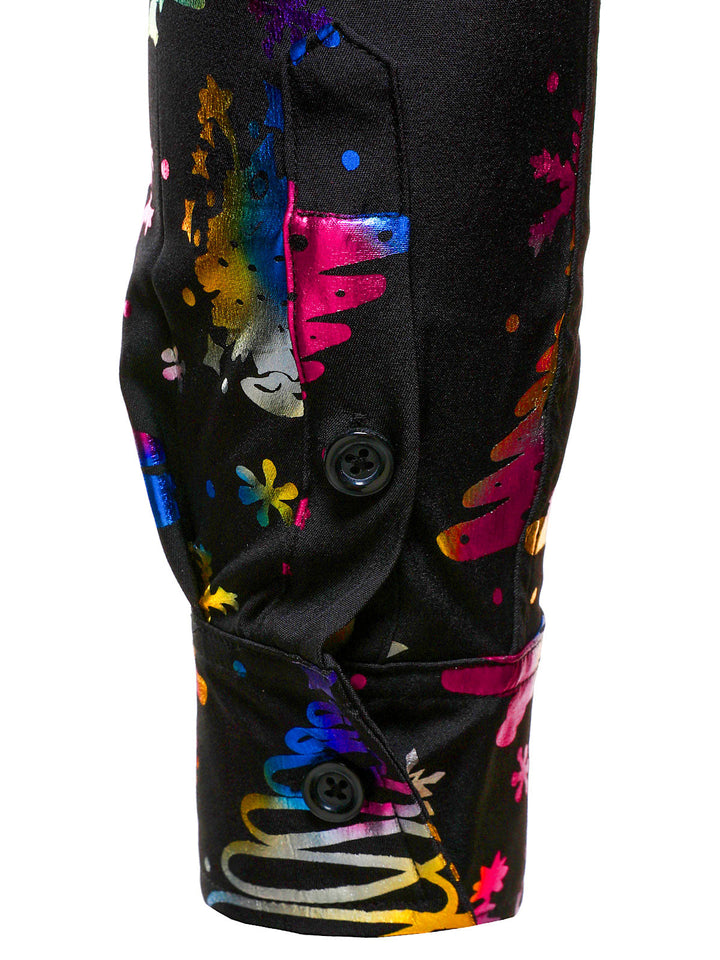 Barrett - ルド クリスマスプリント レギュラーフィット ブラック 長袖シャツ