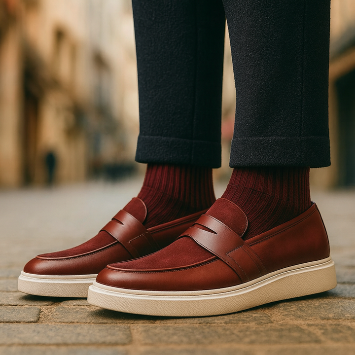 Zidan - 快適なレザーローファー