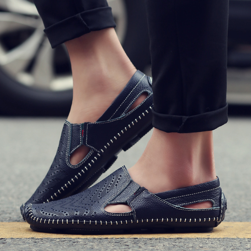 Akiva - 快適なレザーサンダル