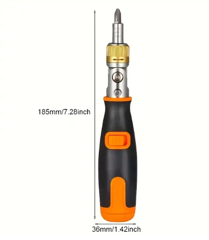 ToolFlex - 10 in 1 ポータブルラチェットドライバーセット