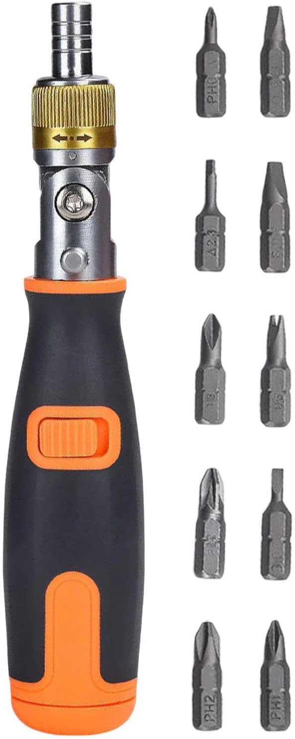 ToolFlex - 10 in 1 ポータブルラチェットドライバーセット