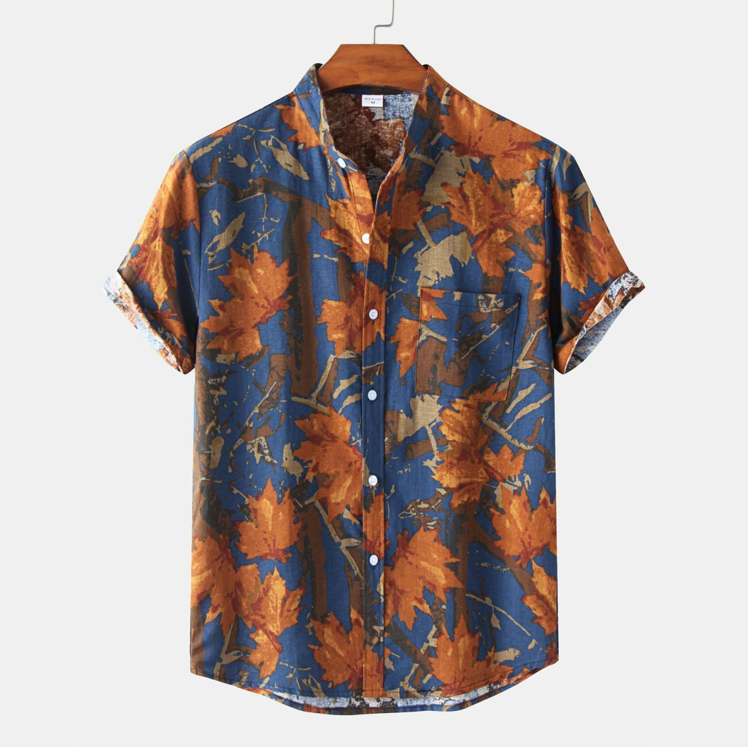 Lachlan - スタイリッシュなボタン付きTシャツ