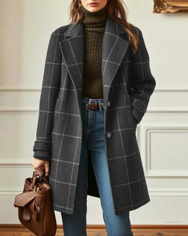 Yaliya -  クラシックなチェック柄コート
