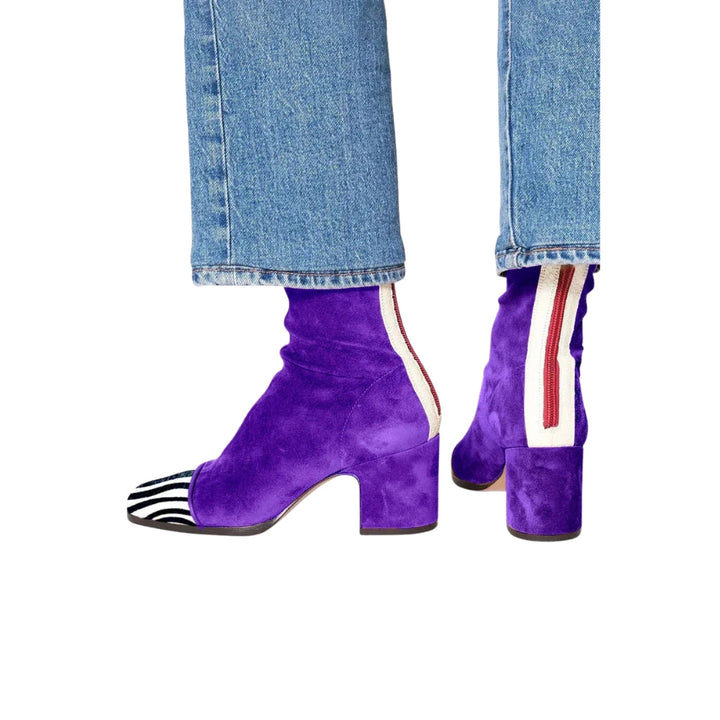 Aless - エレガント スエード アンクルブーツ