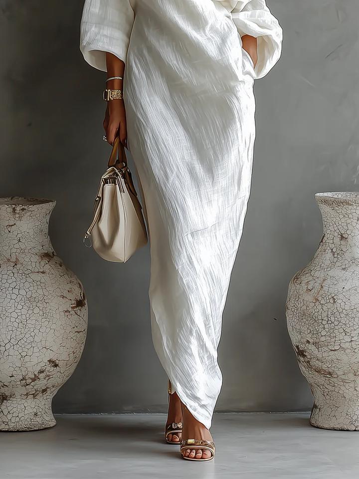 Zihara - エレガントな非対称流れるドレス