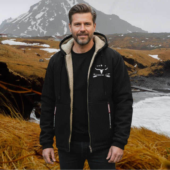 Zaliv  - スタイリッシュなフード付きバーンジャケッ