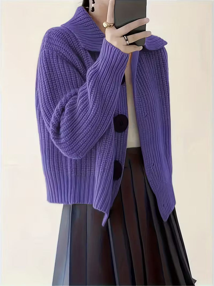 Agnetha - 大きなボタン付きニットセーター 大きなボタン付きニットセーター