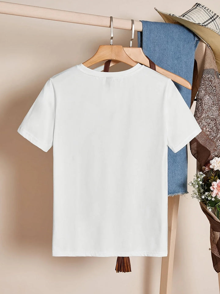 Larson - カジュアル ショートスリーブ Tシャツ ハートプリント