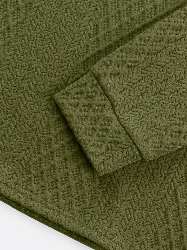 Benoit - リオール ジャカード襟付きテクスチャードTシャツ