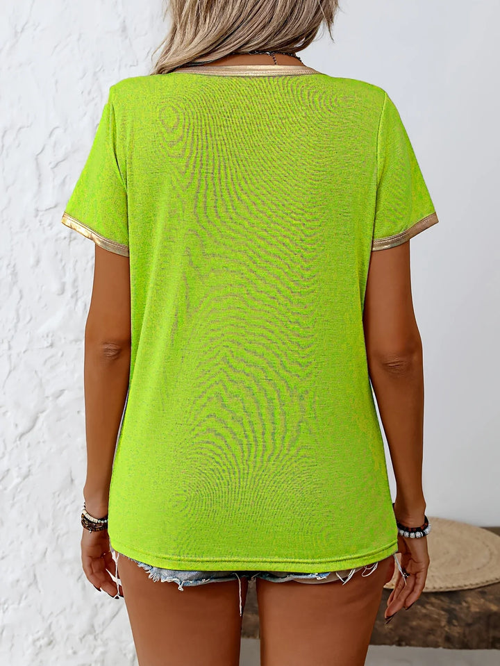 Krissy - カジュアル クルーネック Tシャツ
