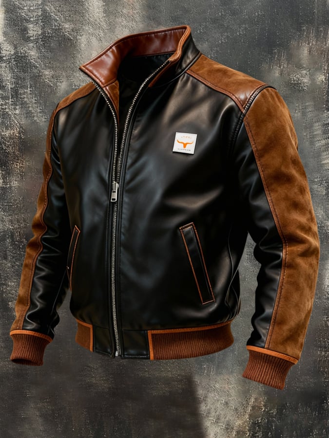 Bjorn - ヴィンテージ レザー パッチワーク ジャケット