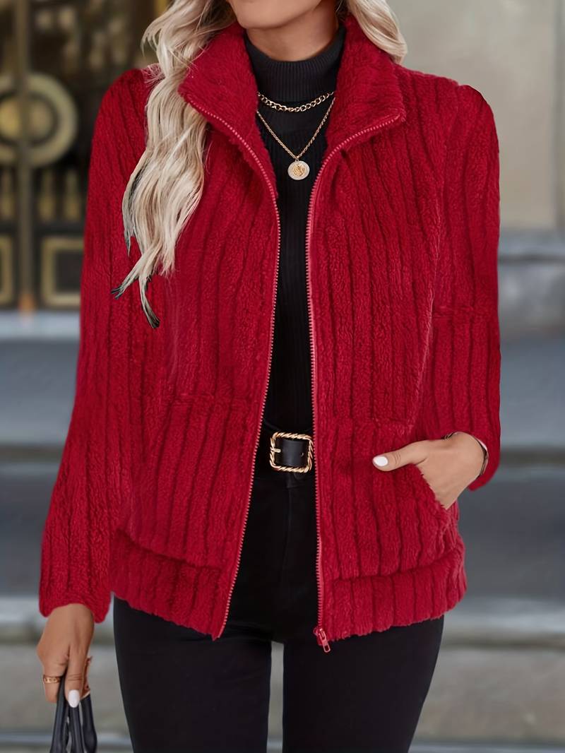 Zoharia - ポケット付きスタイリッシュな長袖冬用ジャケット