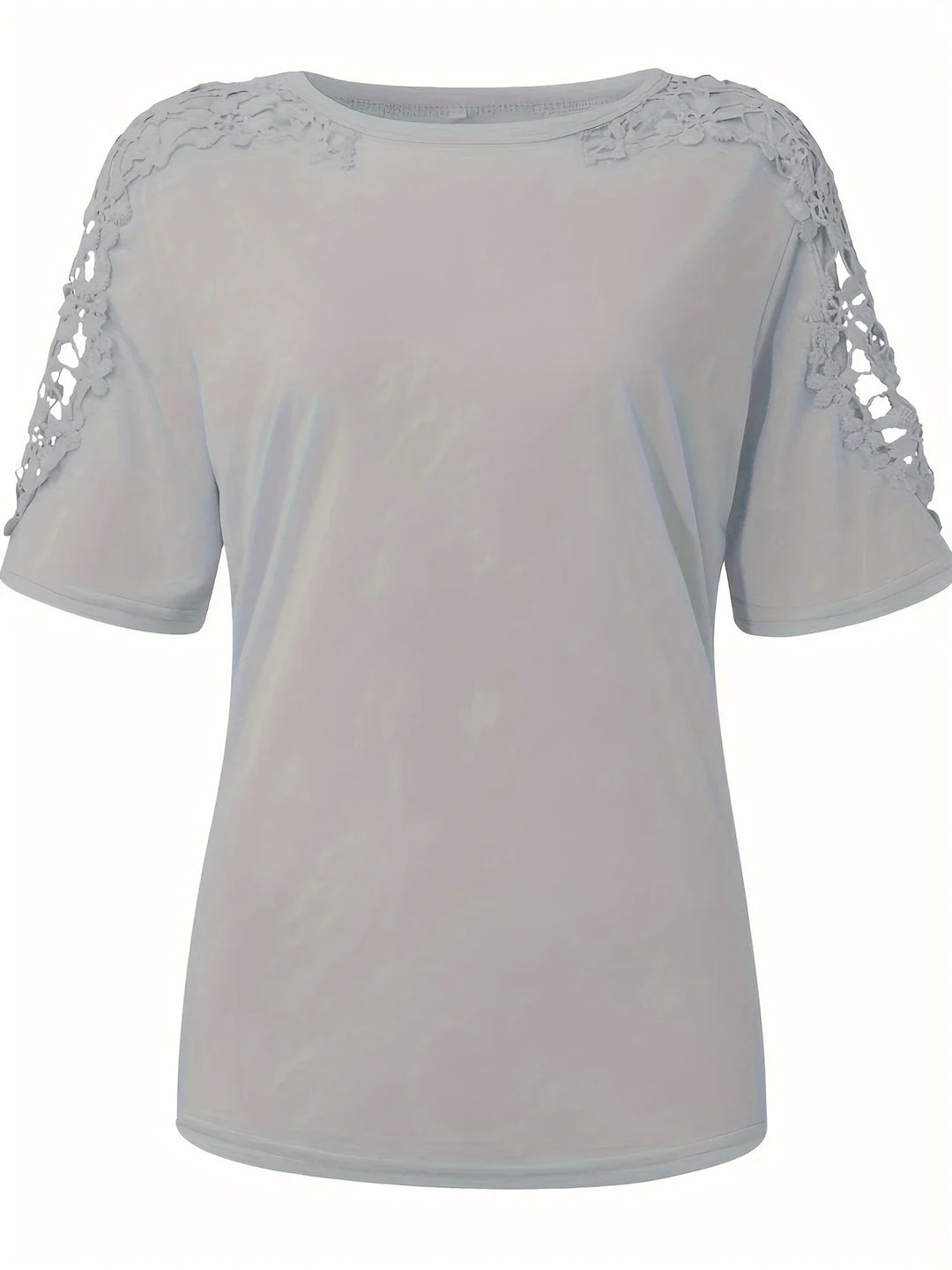 Ancuta - エレガントな夏用ショートスリーブTシャツ レーストップ