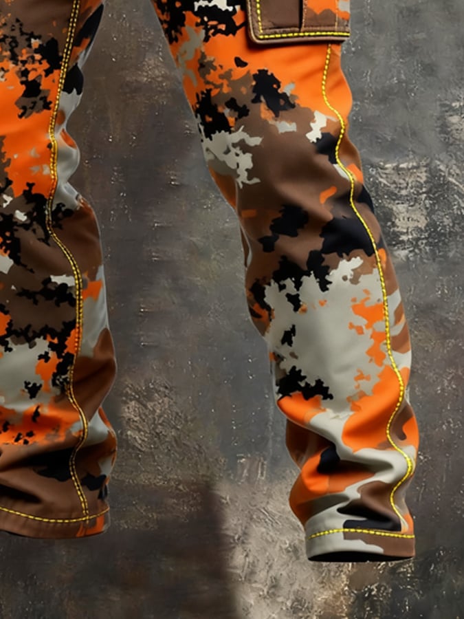 Bethell - ヴィンテージ風カモフラージュ マルチポケットパンツ