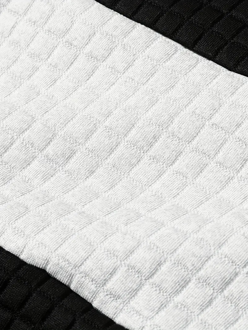 Arvid - カラーブロック テクスチャード フード付きパーカー