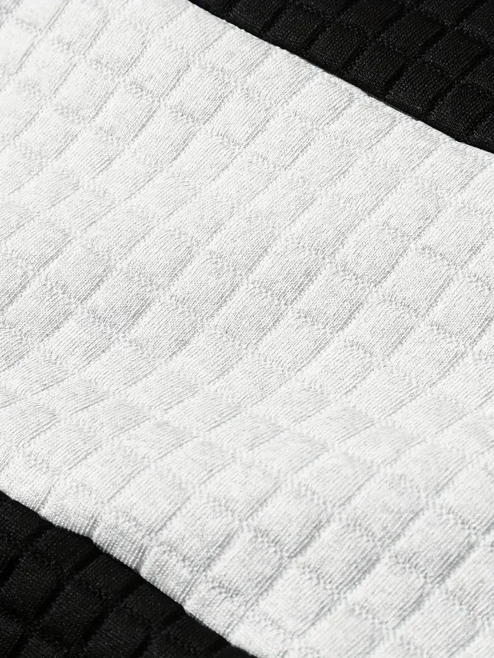 Arvid - カラーブロック テクスチャード フード付きパーカー