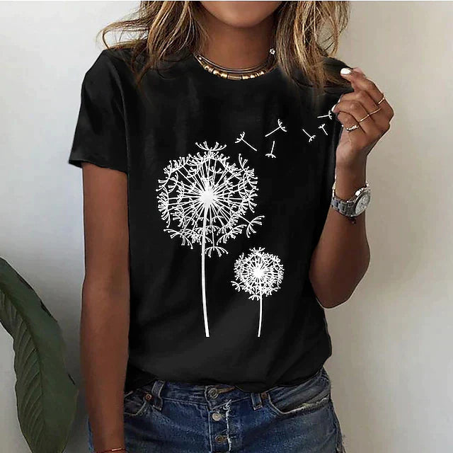 Rafaela - ダンデライオンプリントのスタイリッシュなTシャツ