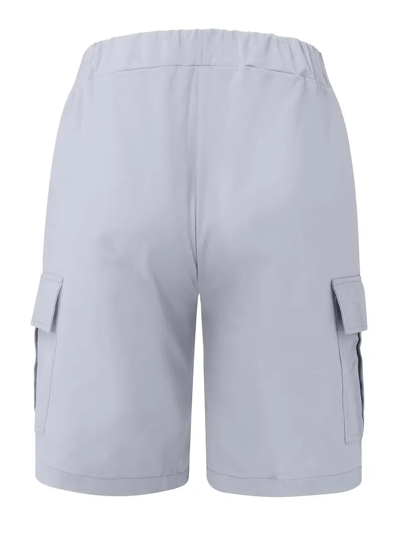 Jelte - カジュアル ノンストレッチ ドロストリング カーゴ ショートパンツ