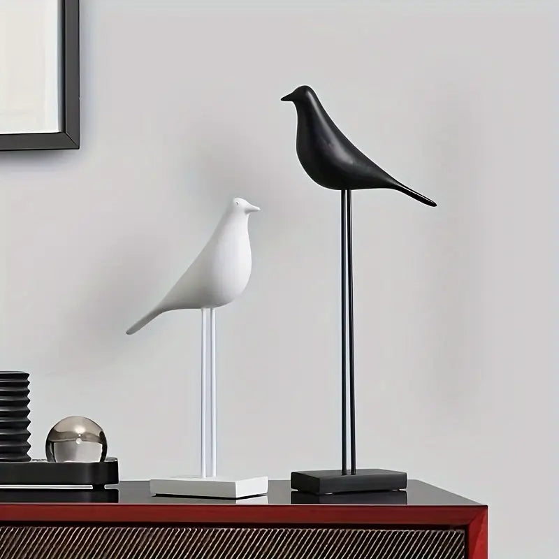 PerchForm - スタンド付きミニマルな装飾用鳥の彫刻