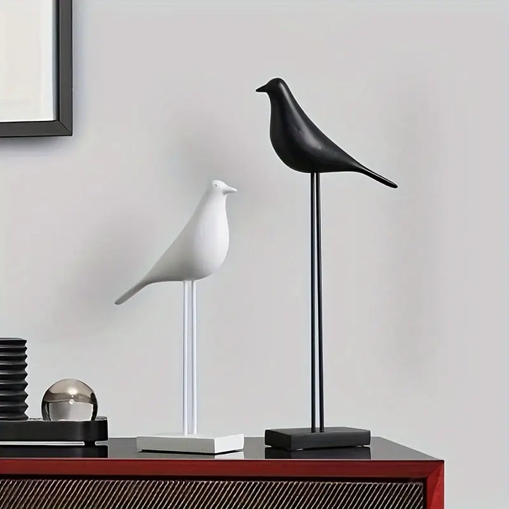 PerchForm - スタンド付きミニマルな装飾用鳥の彫刻