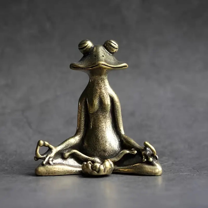 Meditoad - エレガントな金属製カエル型線香立て