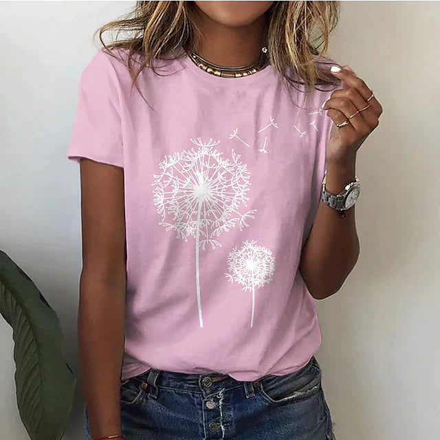 Rafaela - ダンデライオンプリントのスタイリッシュなTシャツ