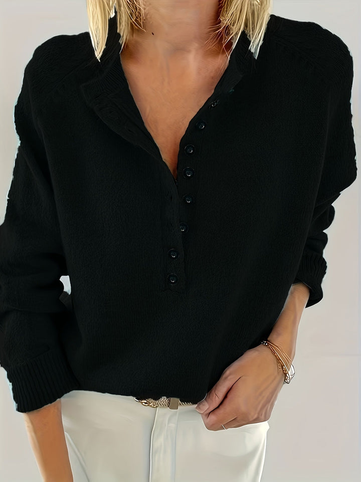 Yelena - 長袖ボタンアップセーター