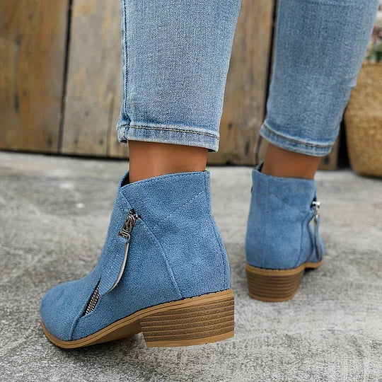 Farah - ジッパー付き整形外科用レザーアンクルブーツ