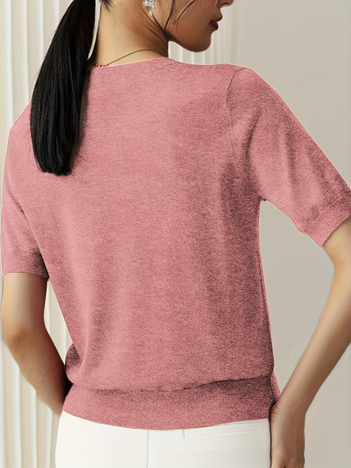 Jacquie - 高伸縮性 カジュアル Tシャツ
