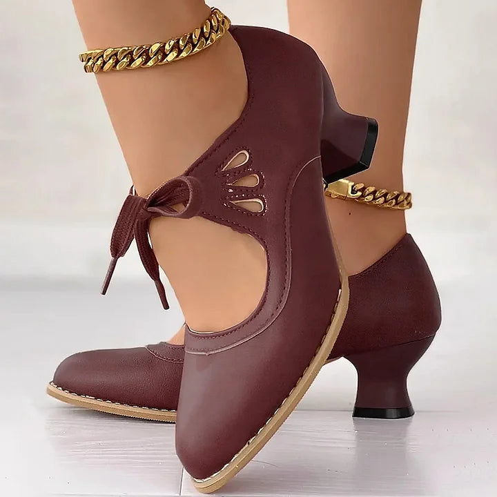 Zydrune - ヴィンテージレザー ハイヒール パンプス