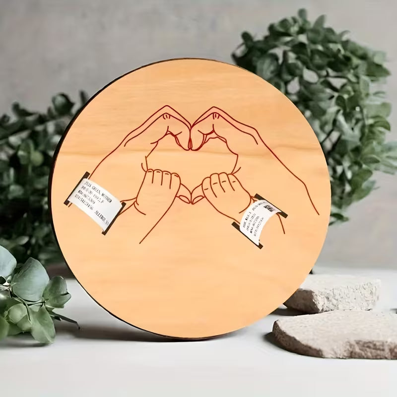 BirthMark - 木製誕生ブレスレットプレート