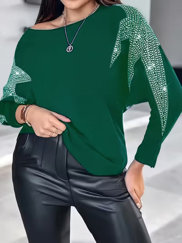 Bernardino - エレガントな長袖セーター（星柄プリント）