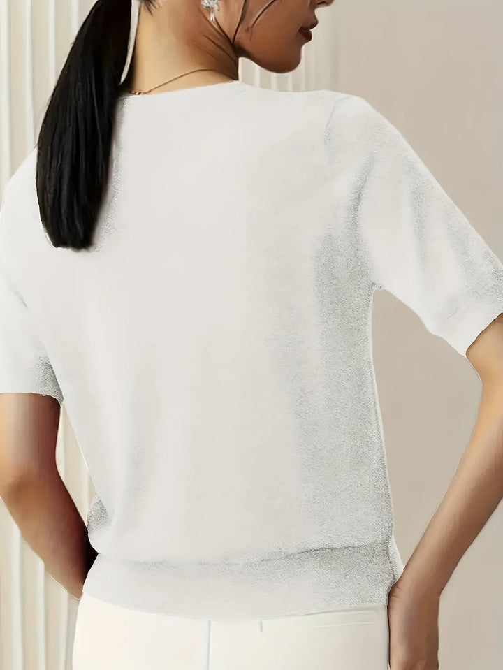 Jacquie - 高伸縮性 カジュアル Tシャツ