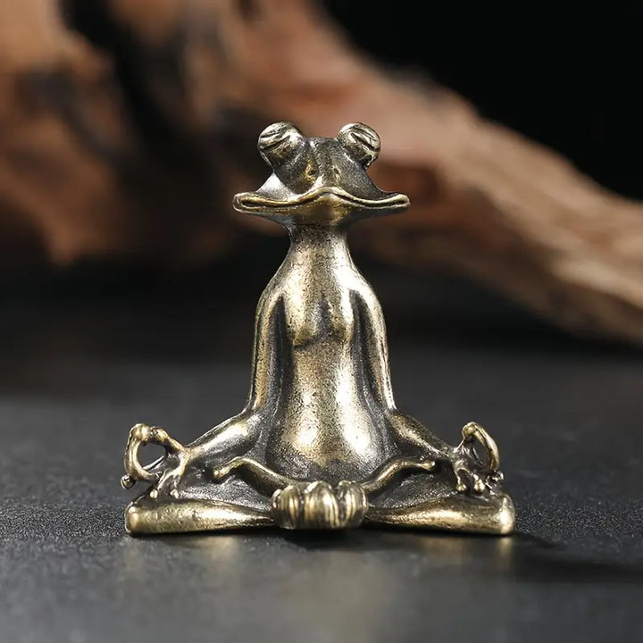 Meditoad - エレガントな金属製カエル型線香立て