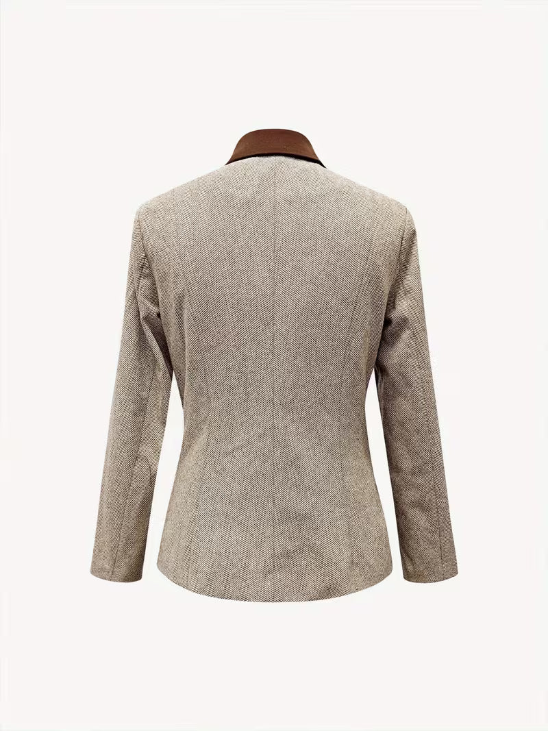 Yessica - 長袖ストライプ柄コート