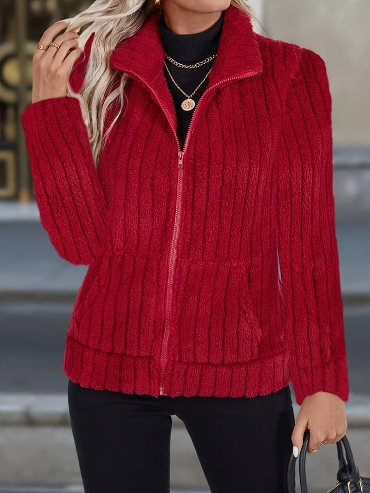 Zoharia - ポケット付きスタイリッシュな長袖冬用ジャケット