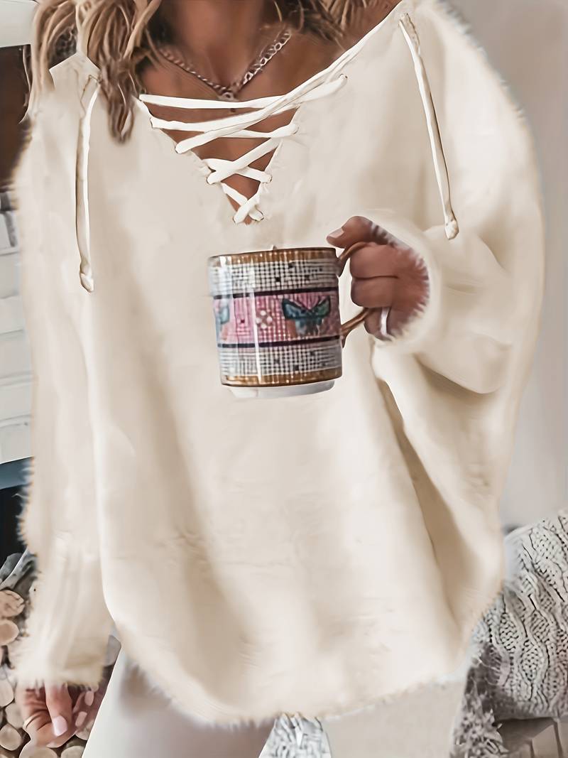 Callahan - カジュアルな長袖セーター（Vネック）