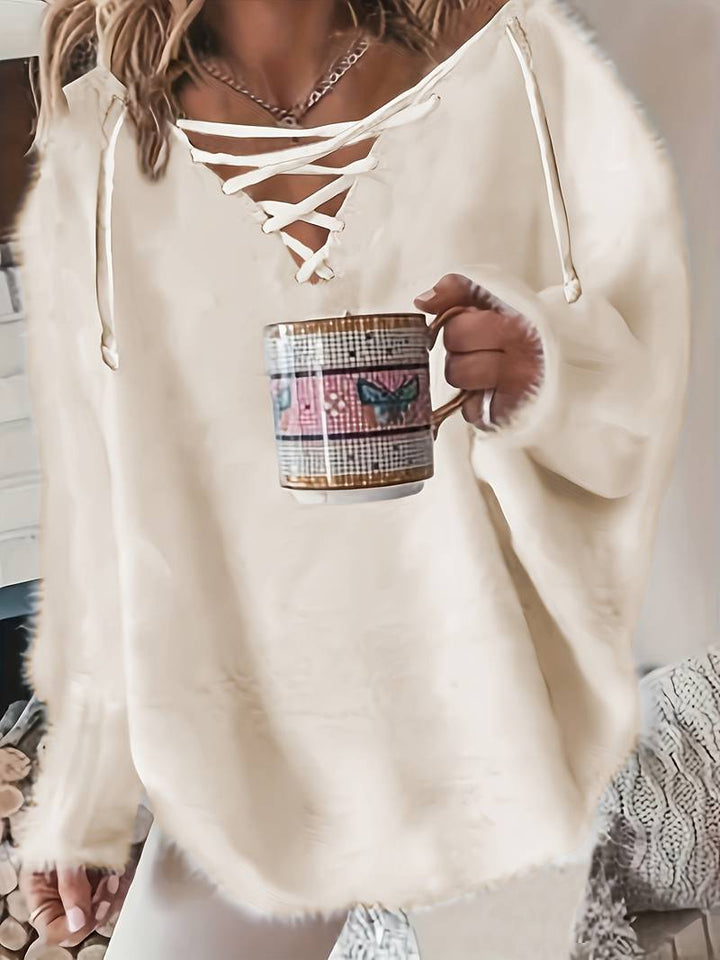 Callahan - カジュアルな長袖セーター（Vネック）