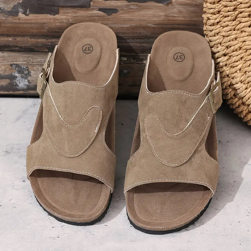 Lidiya - スタイリッシュな滑りにくくストラップ付きサンダル