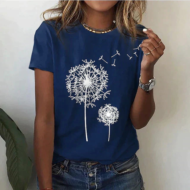 Rafaela - ダンデライオンプリントのスタイリッシュなTシャツ