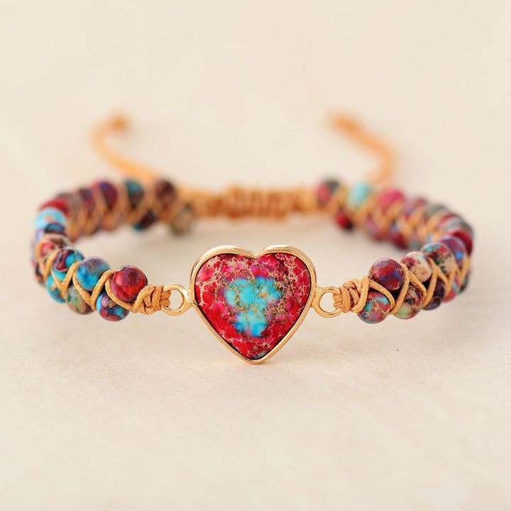 HeartBracelet -  情熱のハートジャスパーブレスレット