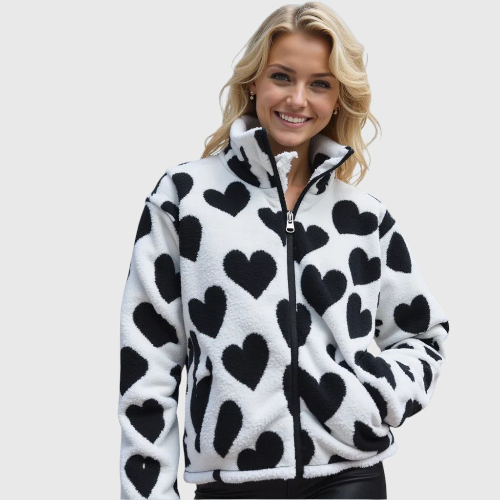 Almit - ハートプリントのロングスリーブジャケット